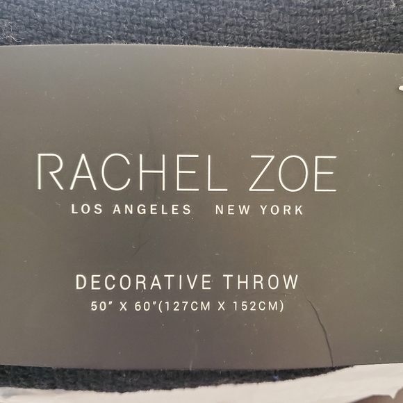 Rachel Zoe Balck with White Ghost Decorative Throw - Picture 3 of 4
